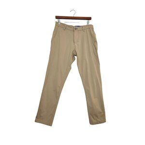 Twillory Tailored Fit Performance Pants Beige Mens 30x28 Actual Chino Golf